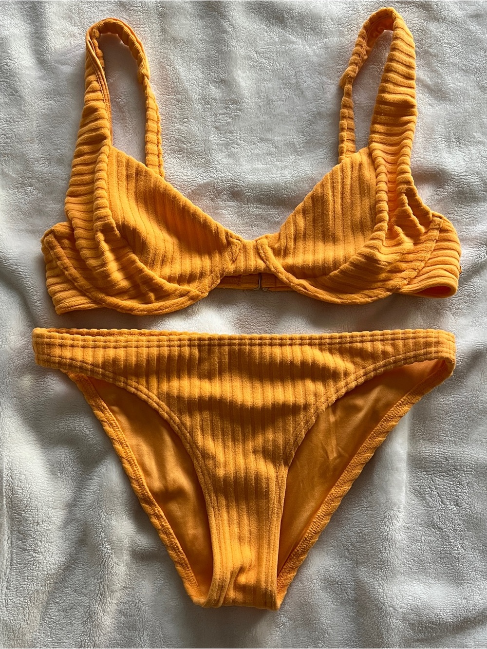 Billabong Ribbed Golden Yellow Bikini Set